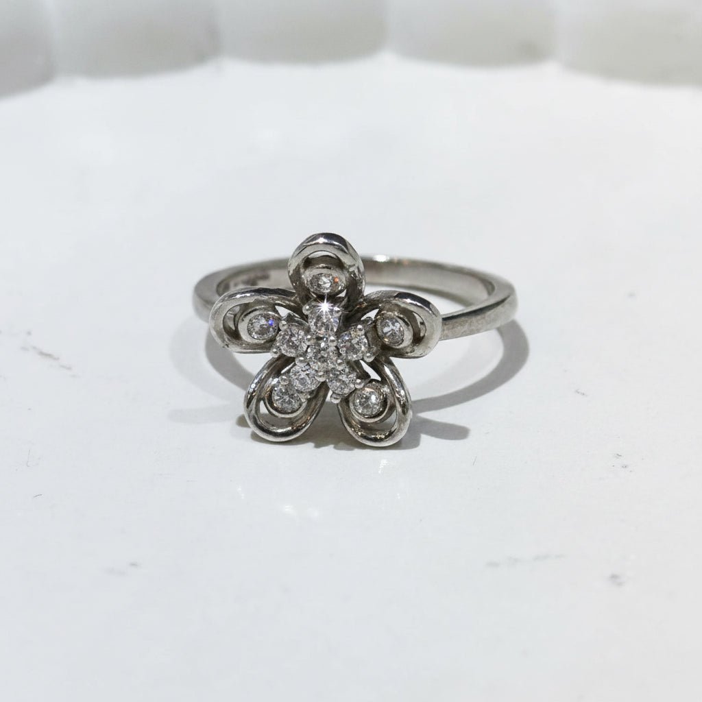 Elegant White AD Stone Italian 925 Sterling Silver Ring