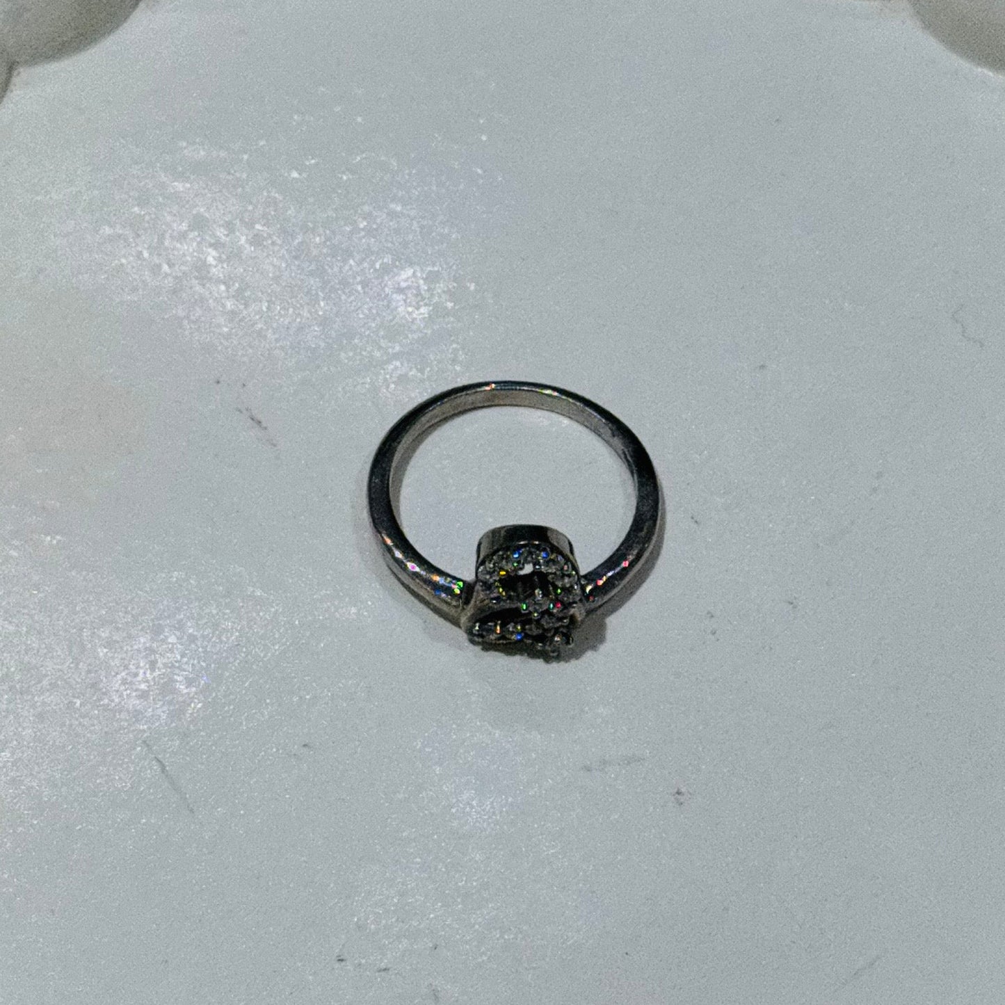 Elegant White AD Stone Italian 925 Sterling Silver Ring – alternate view