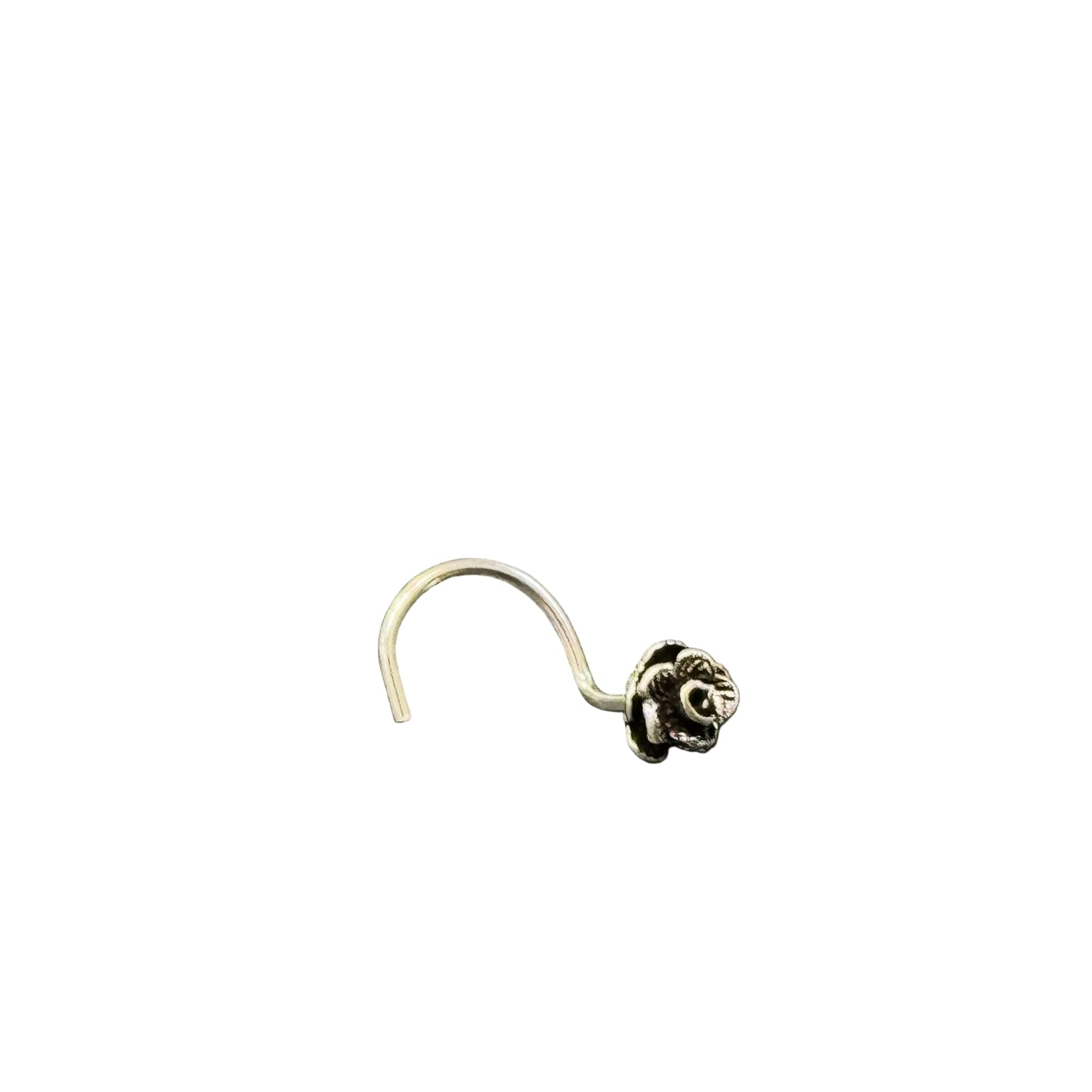 NR-155 Classic Oxidized 925 Sterling Silver Nose Pin