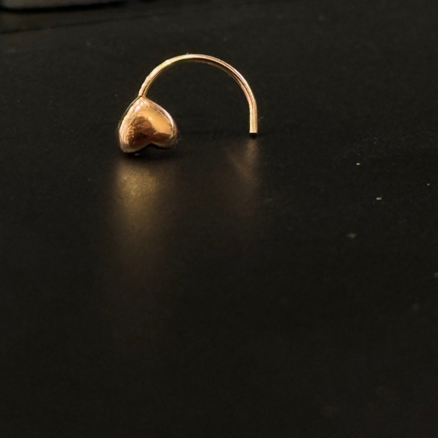 NR-159 Elegant Silver Heart 925 Sterling Silver Nose Pin
