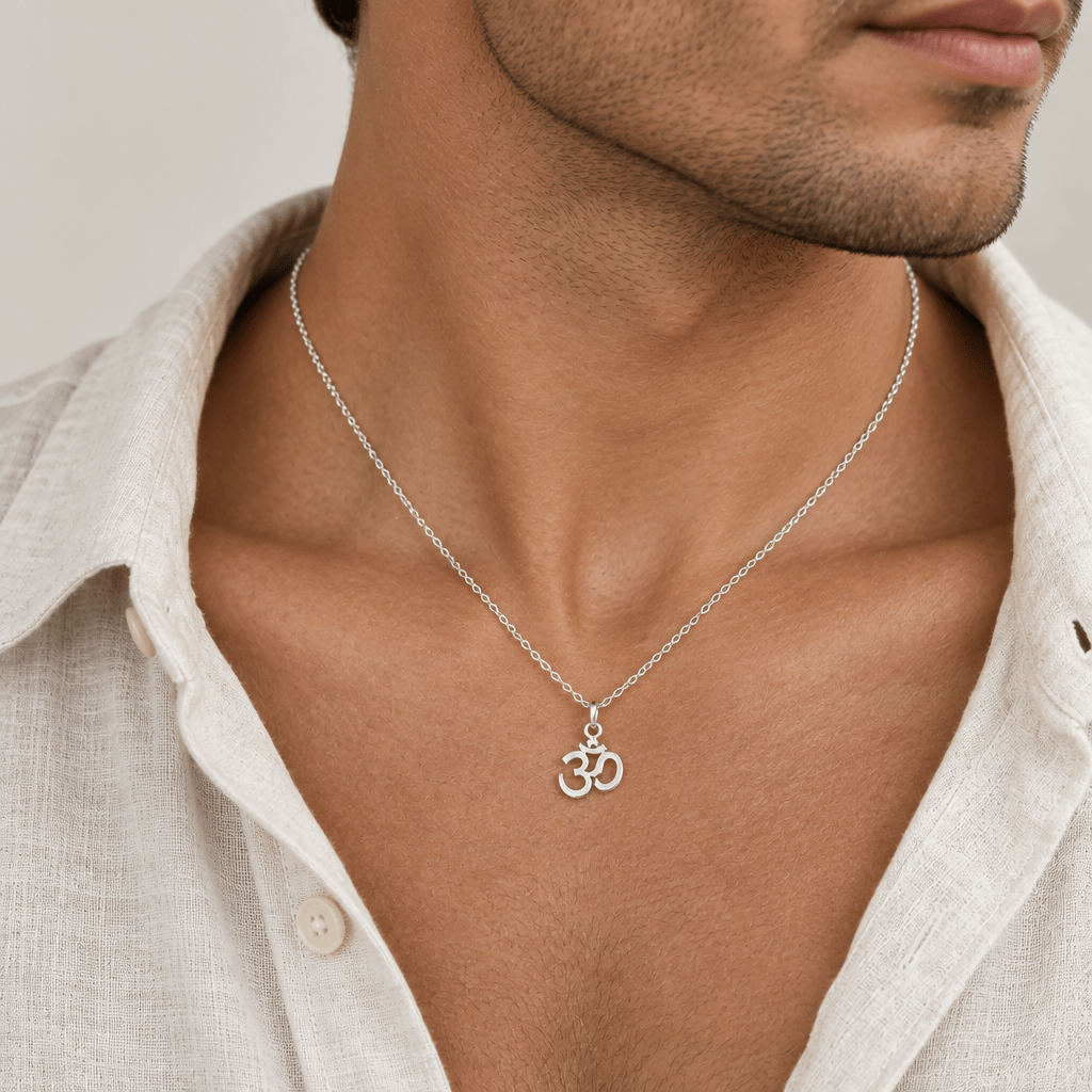 Pendants - Fair 925 Sterling Silver Om Men's Pendant - Topco Silver