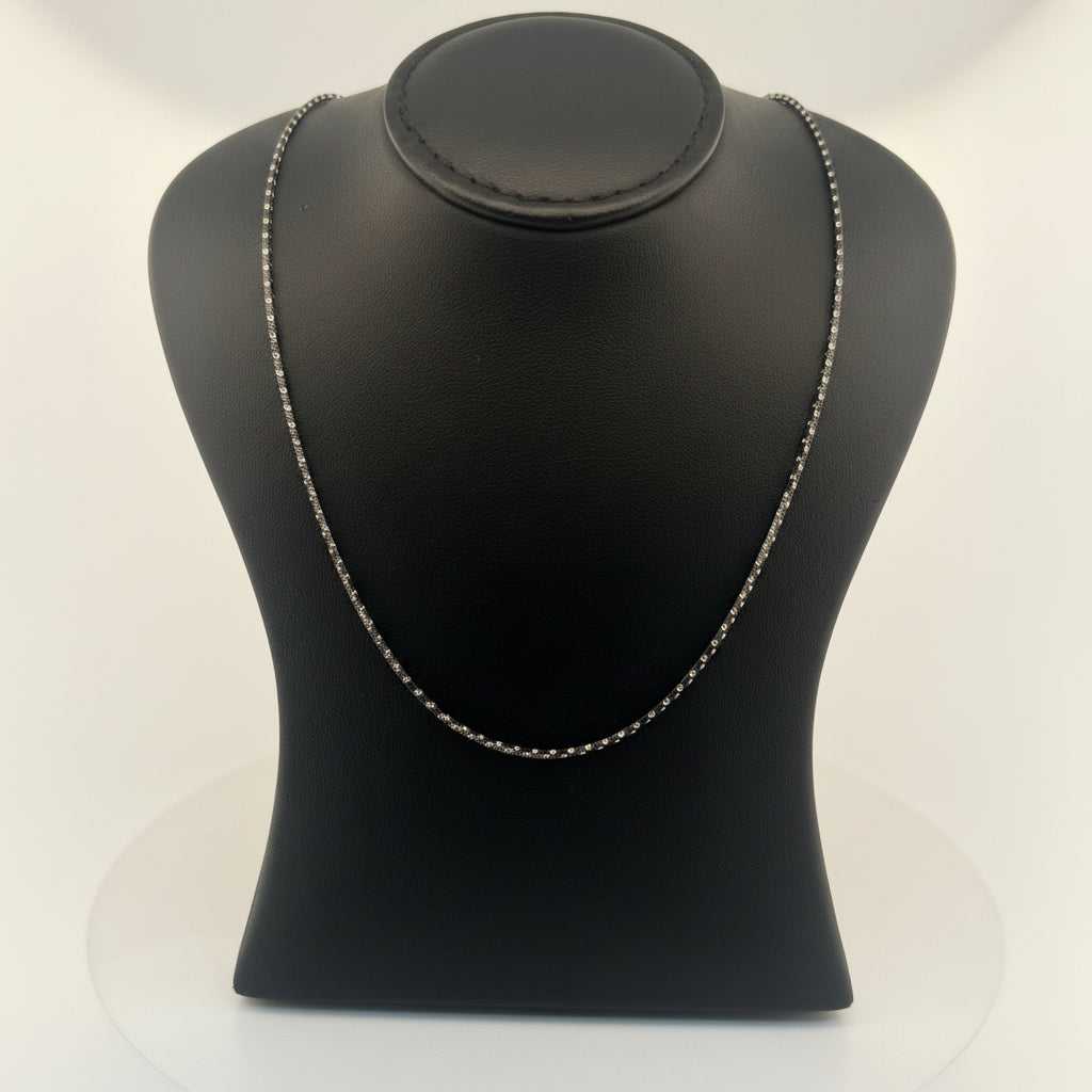Black rhodium 925 silver spotted snake chain | bold two-tone unisex daily statement - image 5