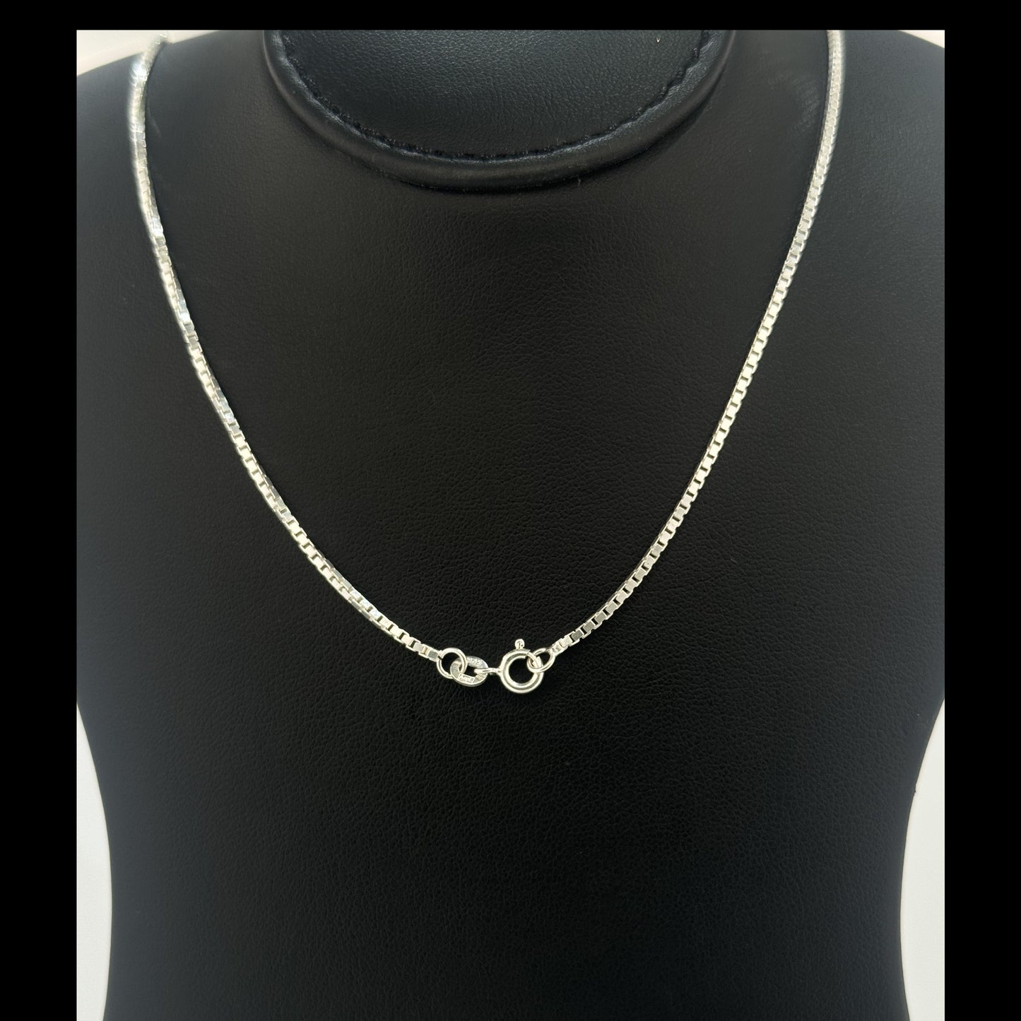 Italian classic box link 925 silver chain | mirror-shine unisex necklace for daily gifting - image 2