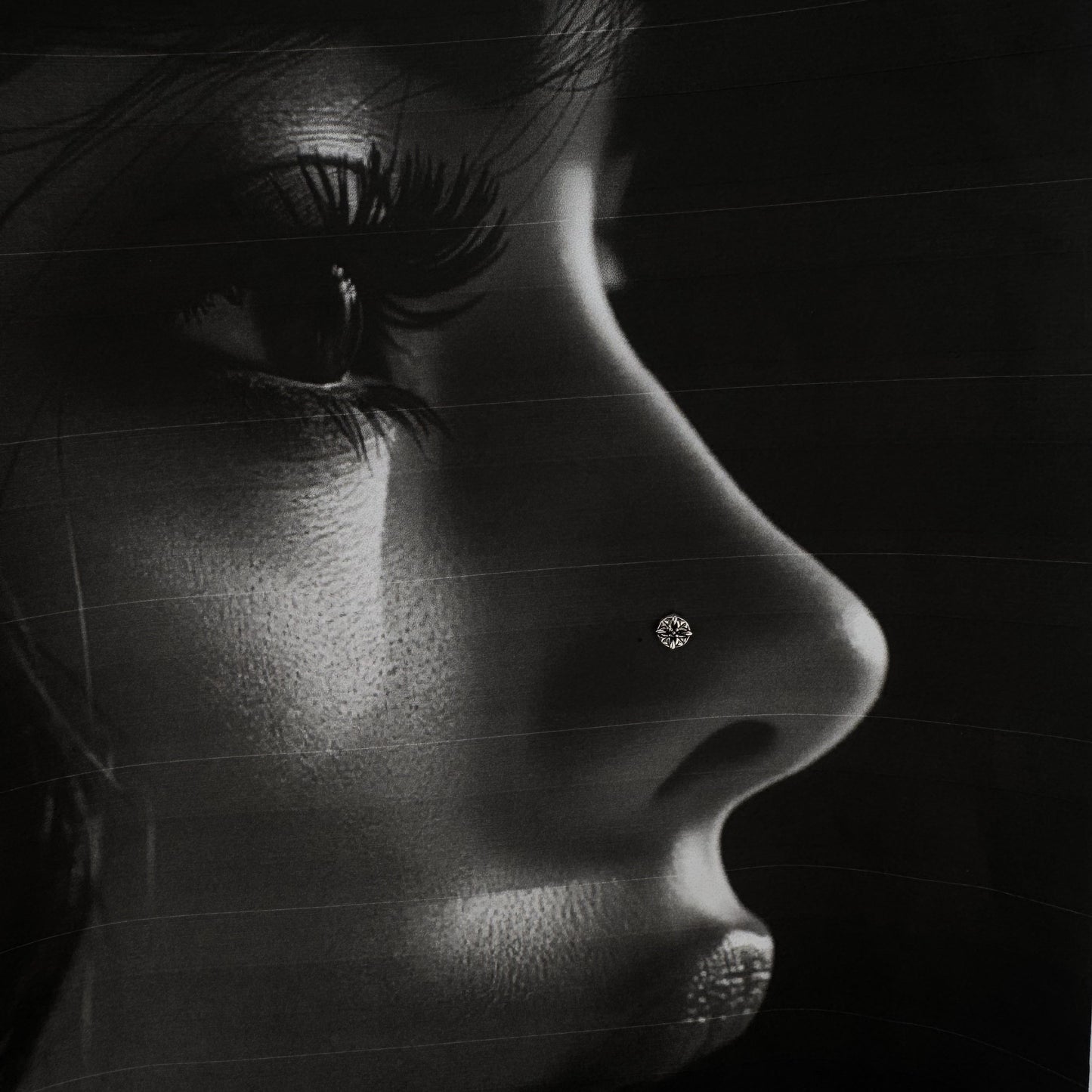 Oxidized 925 Silver Starburst Nath | Hand-Etched Geometric Nose Pin For Ethnic Daily Wear - image 3