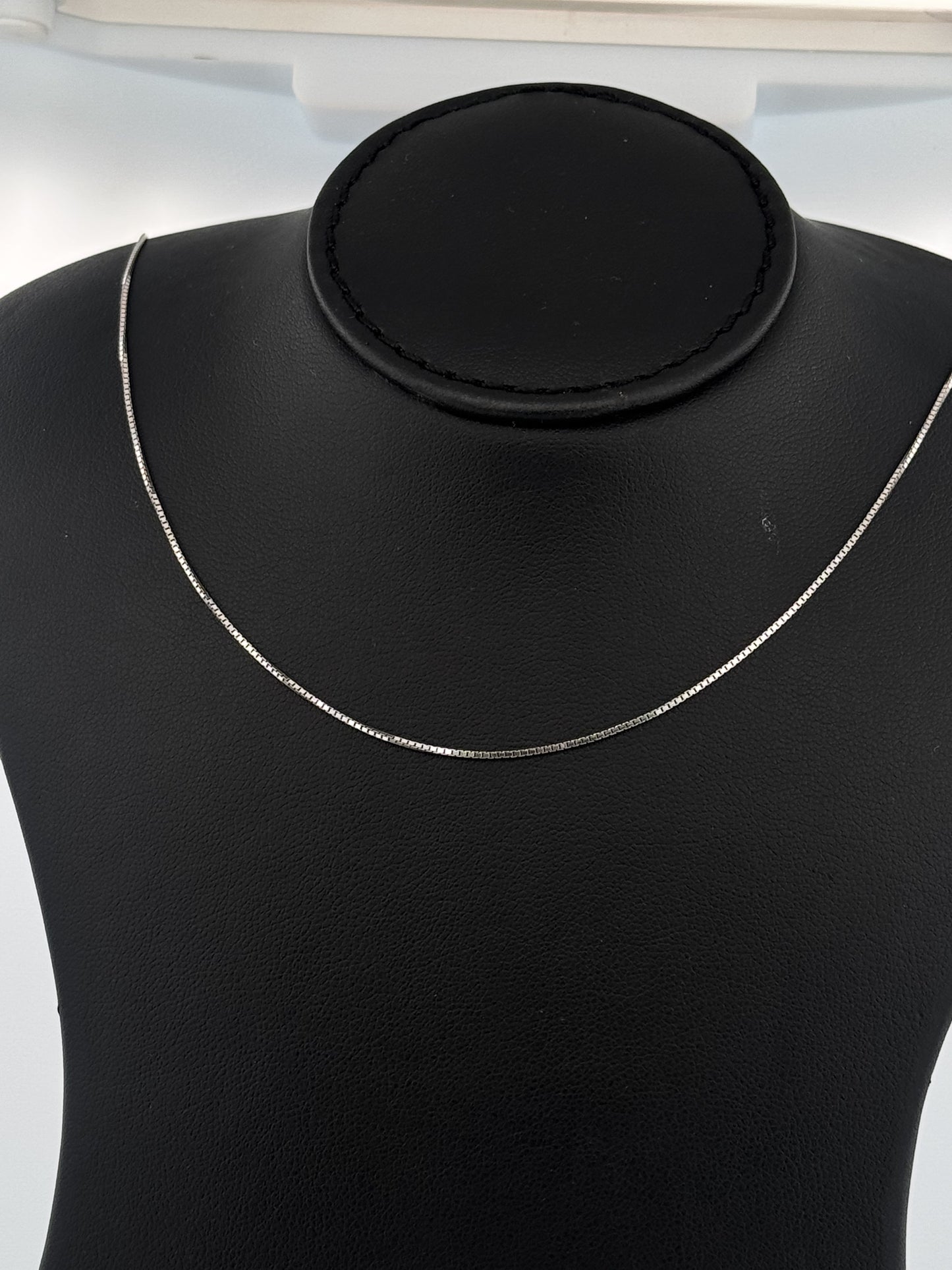 Rhodium 925 silver plain box chain | sleek unisex daily wear necklace for gifting - image 5