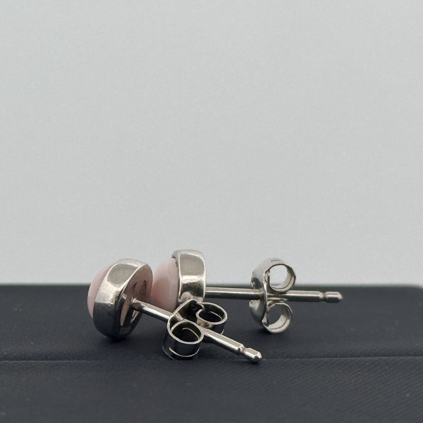 925 Silver Round Studs With Baby Pink Solitaire | Soft Minimal Charm For Daily Wear - image 2