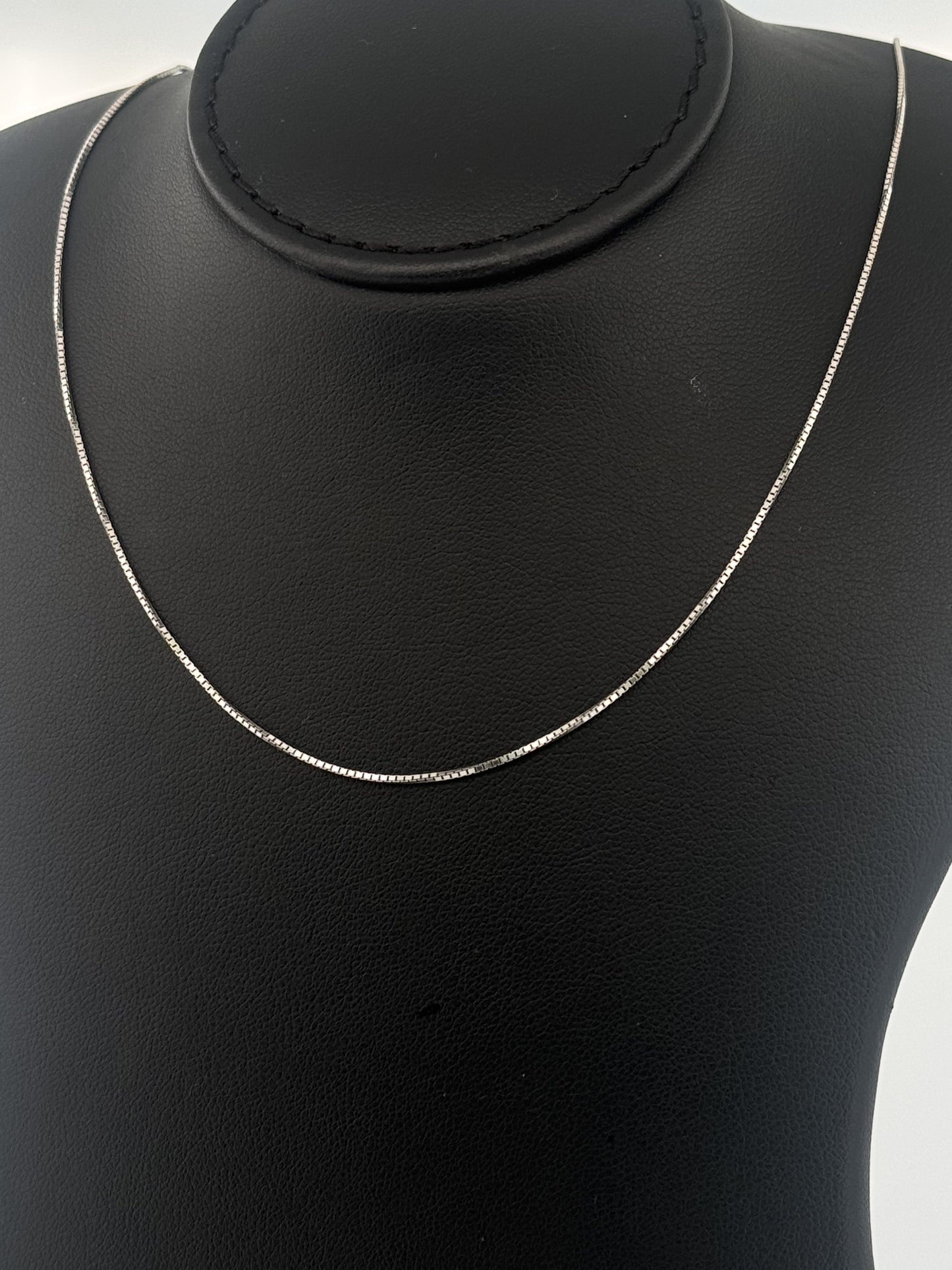 Rhodium 925 silver box chain necklace | sleek geometric daily wear for women's gifting - image 4