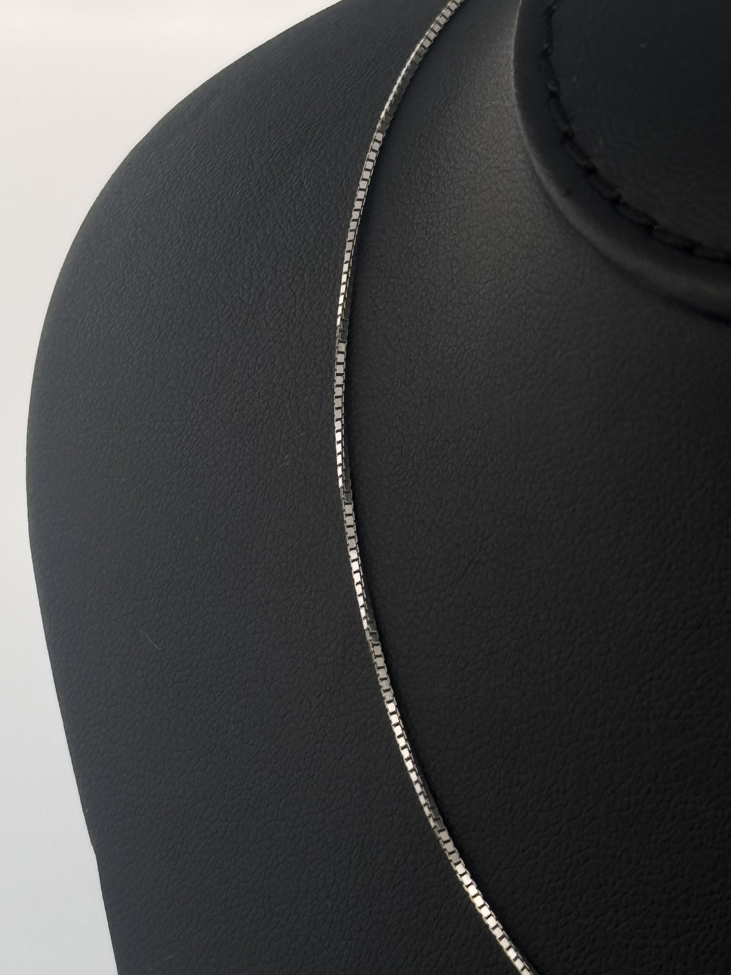 Rhodium 925 silver box chain necklace | sleek geometric daily wear for women's gifting - image 5