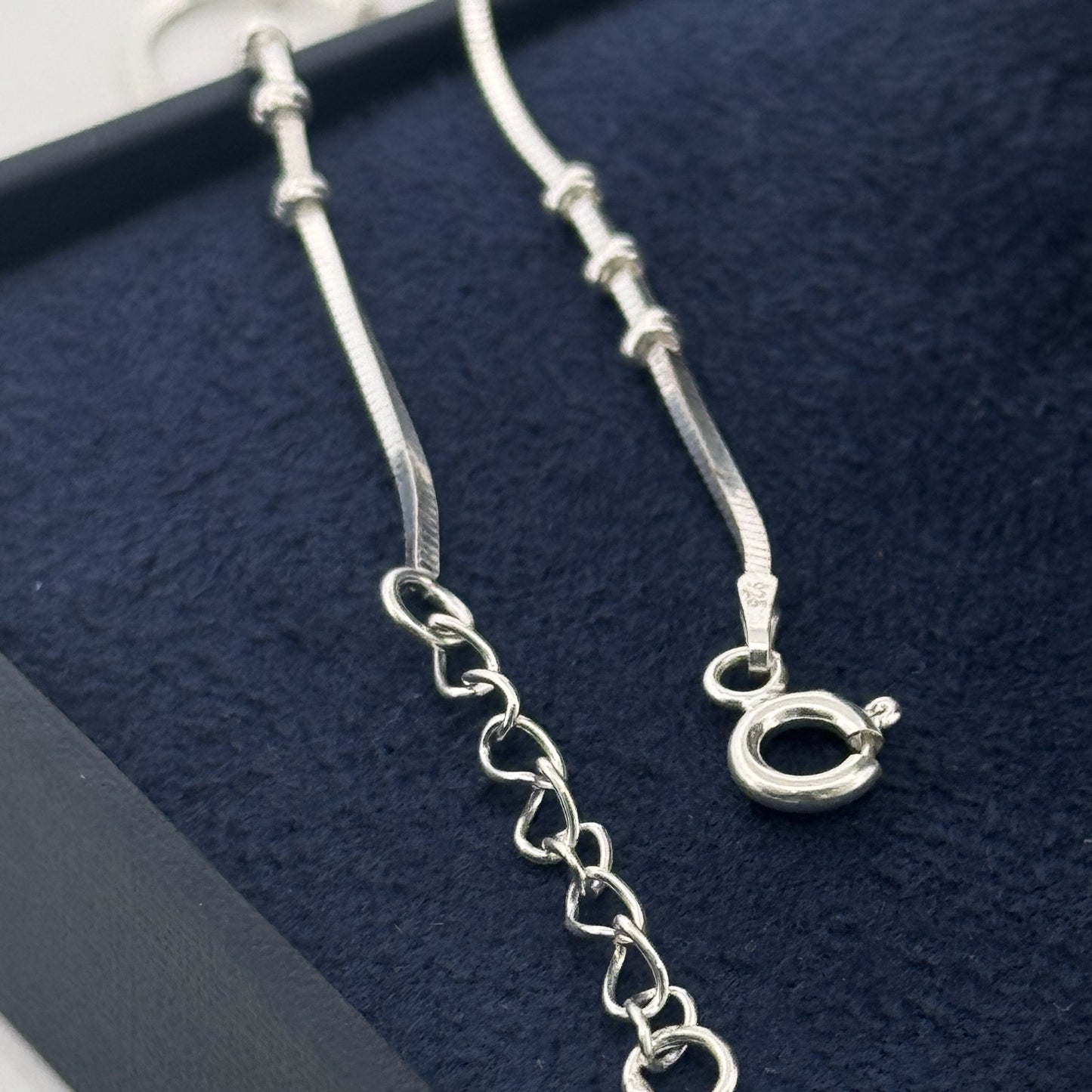 925 Silver Snake Chain Bracelet With Mirror Rhodium Finish | Fluid Minimal Everyday Elegance - image 1