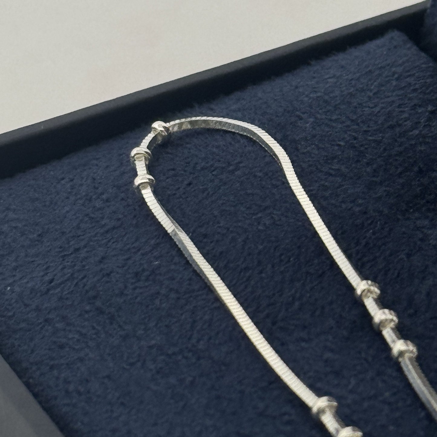 925 Silver Snake Chain Bracelet With Mirror Rhodium Finish | Fluid Minimal Everyday Elegance - image 2