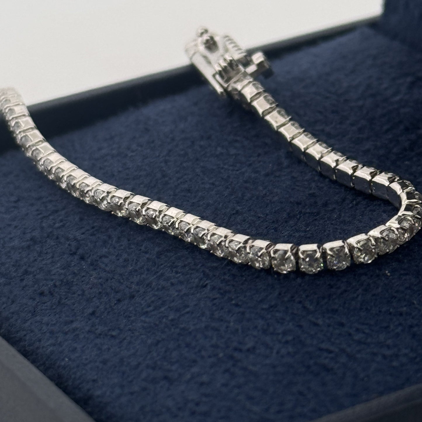 925 Silver Tennis Bracelet With White American Diamond | Full-Row Bridal Sparkle For Weddings - image 2