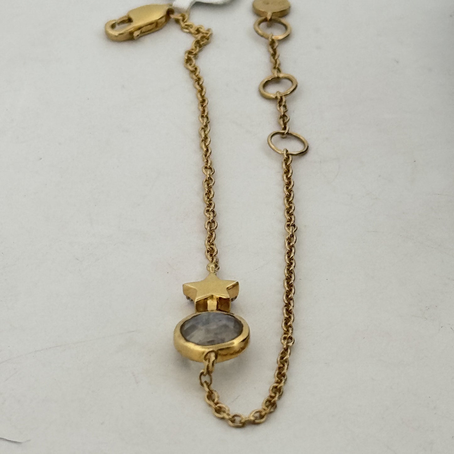 Gold-Plated 925 Silver Bracelet With Moonstone And Star Charm | Dreamy Gifting For Daily Wear - image 2