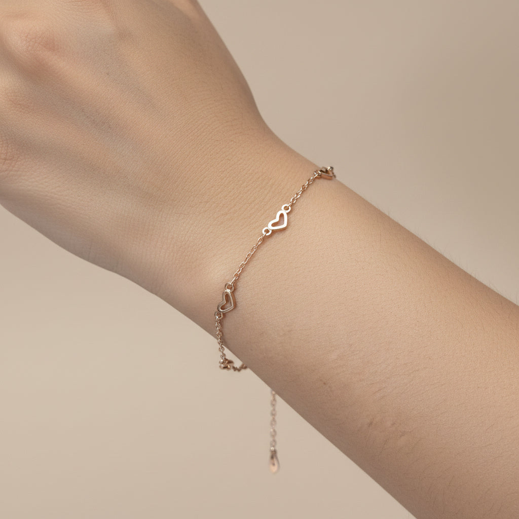 Elegant 925 Sterling Silver Rose-Tone Italian Bracelet for Women – Perfect for Office Wear, Casual Styling, Parties, and Gifting. - image 2
