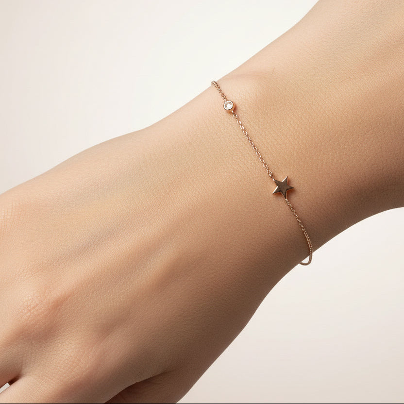 Elegant 925 Sterling Silver Rose-Tone Italian Bracelet – A Timeless Minimalist Accessory for Everyday Style, Festive Wear, and Gifting. - image 1
