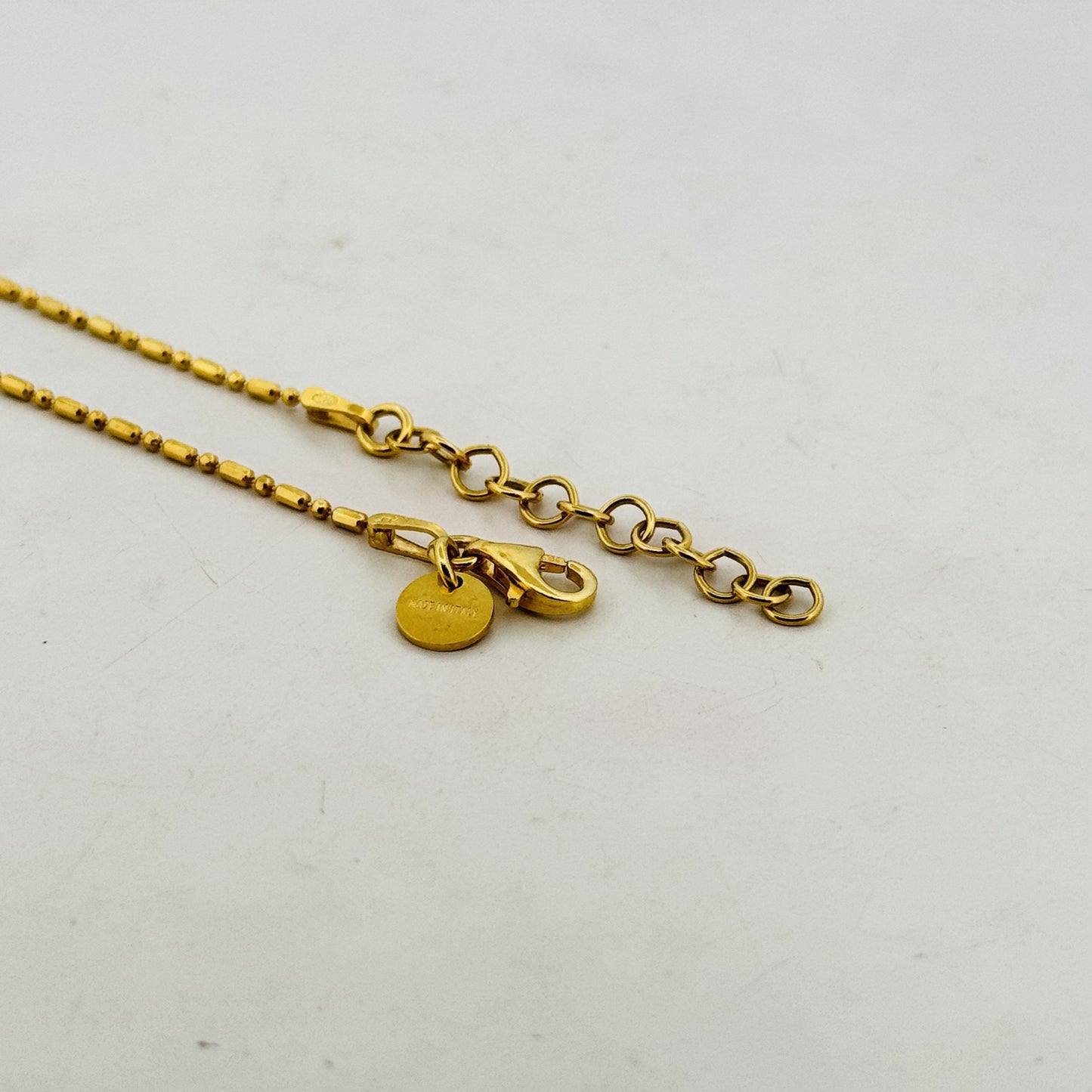 Gold-Plated Station Ball Chain Anklet In 925 Sterling Silver