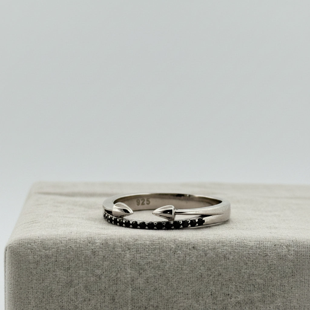 Blue AD Solitaire 925 Silver Ring