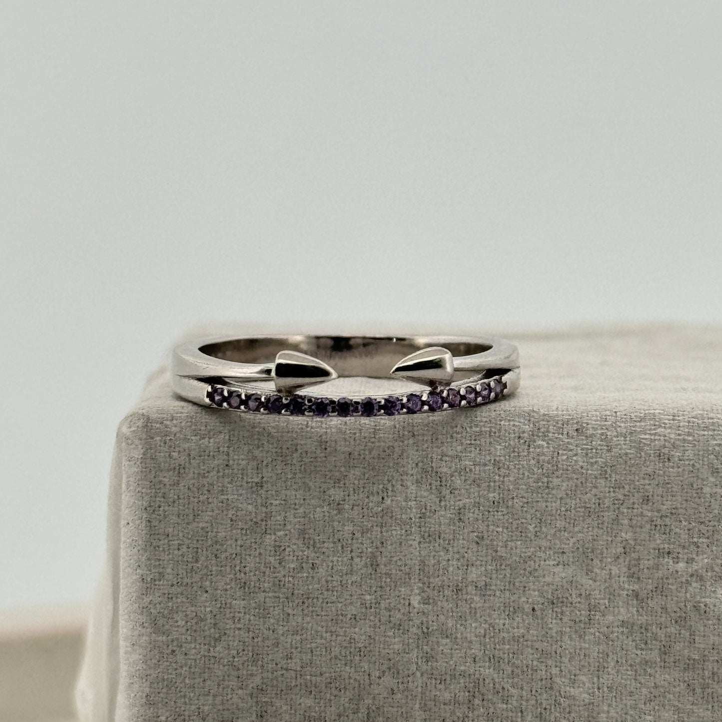 Blue AD Solitaire 925 Silver Ring