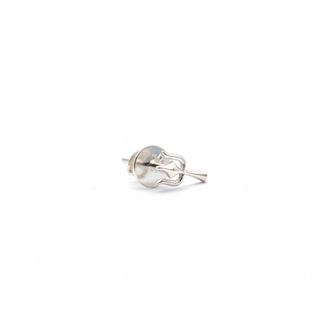Fair 925 Sterling Silver Trishul Classic Women's Nose Pin – view 3