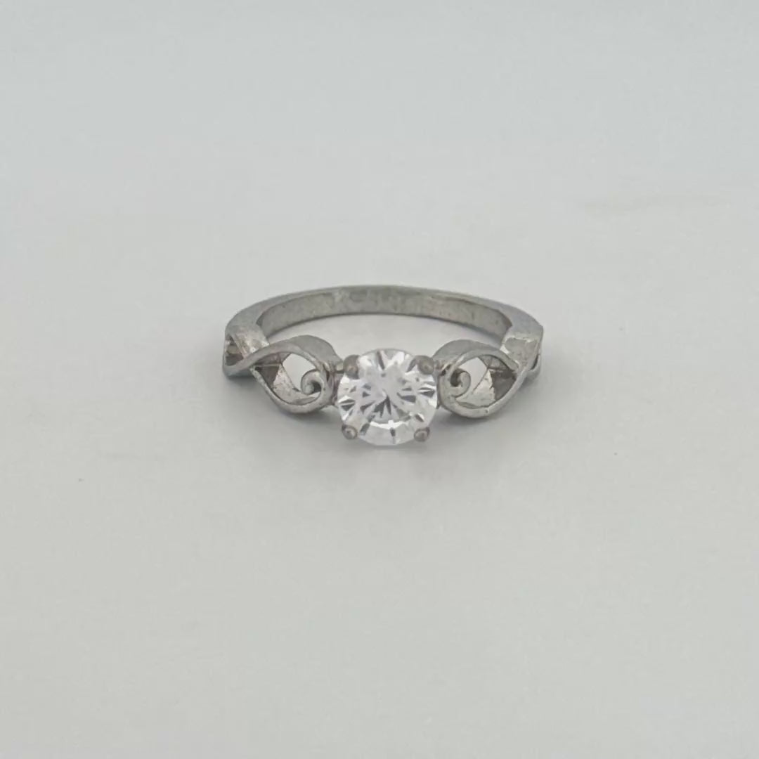Premium Silver Solitaire Ring for Women | White AD Stone | 92.5 Italian Silver
