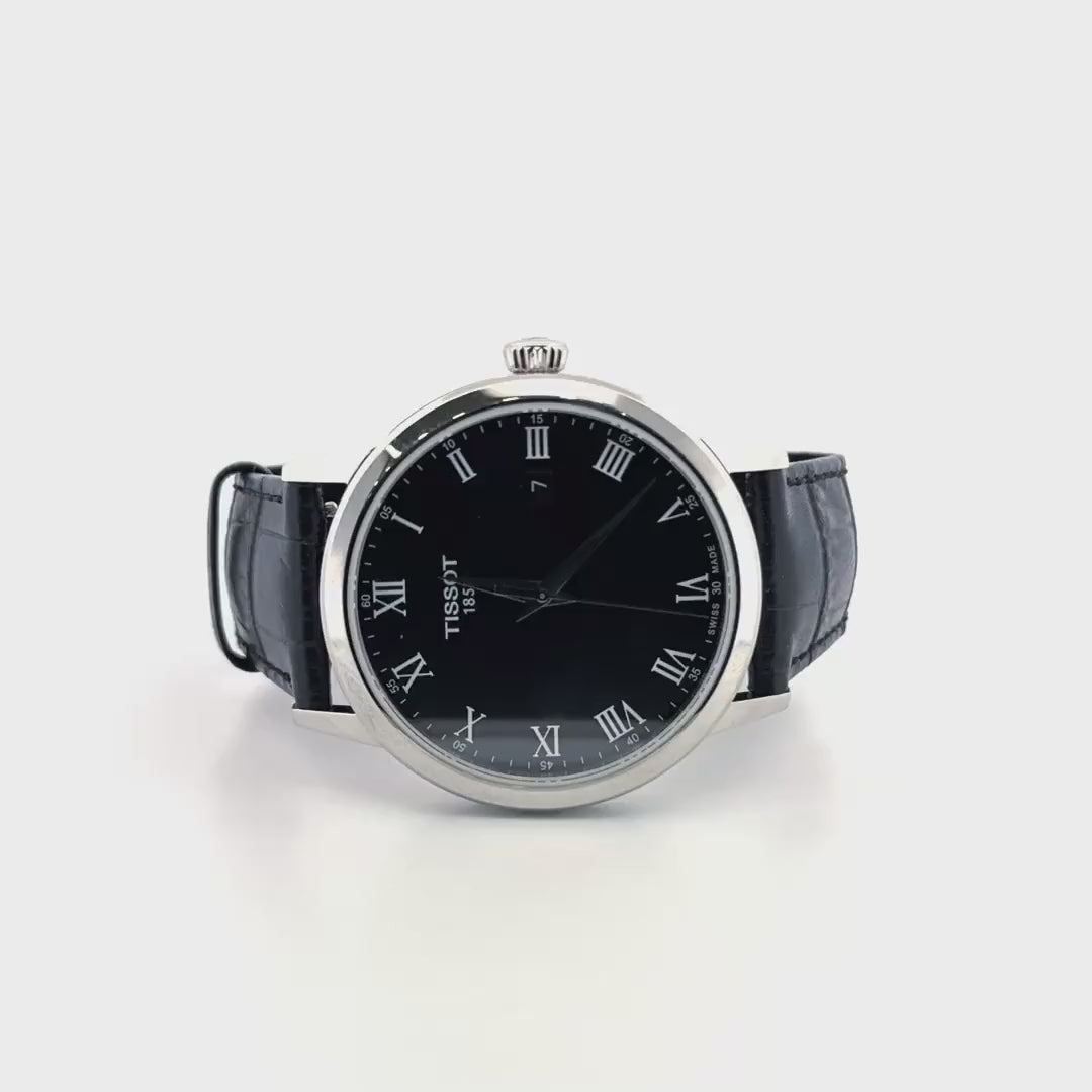 Tissot Black Dial Watch | Classic Swiss Made Dress Watch for Men