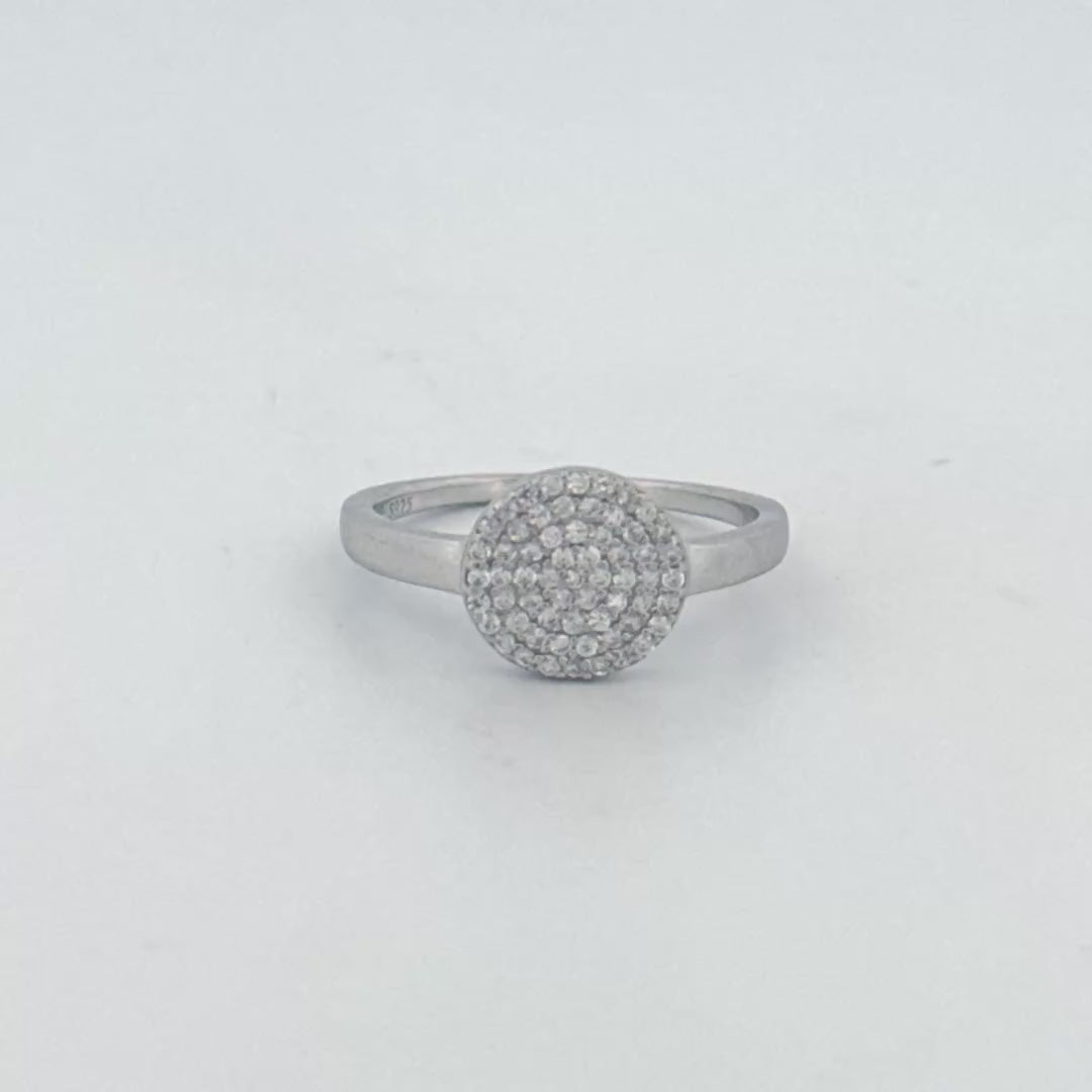 92.5 White Stone Silver Ring for Women | Sparkling AD Stone Design