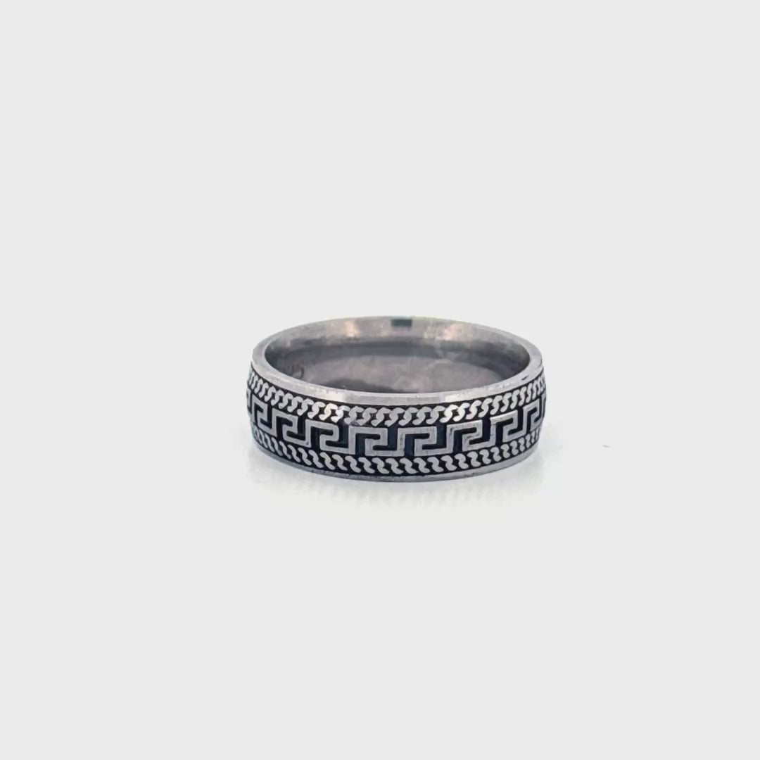 Classic Silver Band Ring for Men | Oxidised Turkish Silver Ring