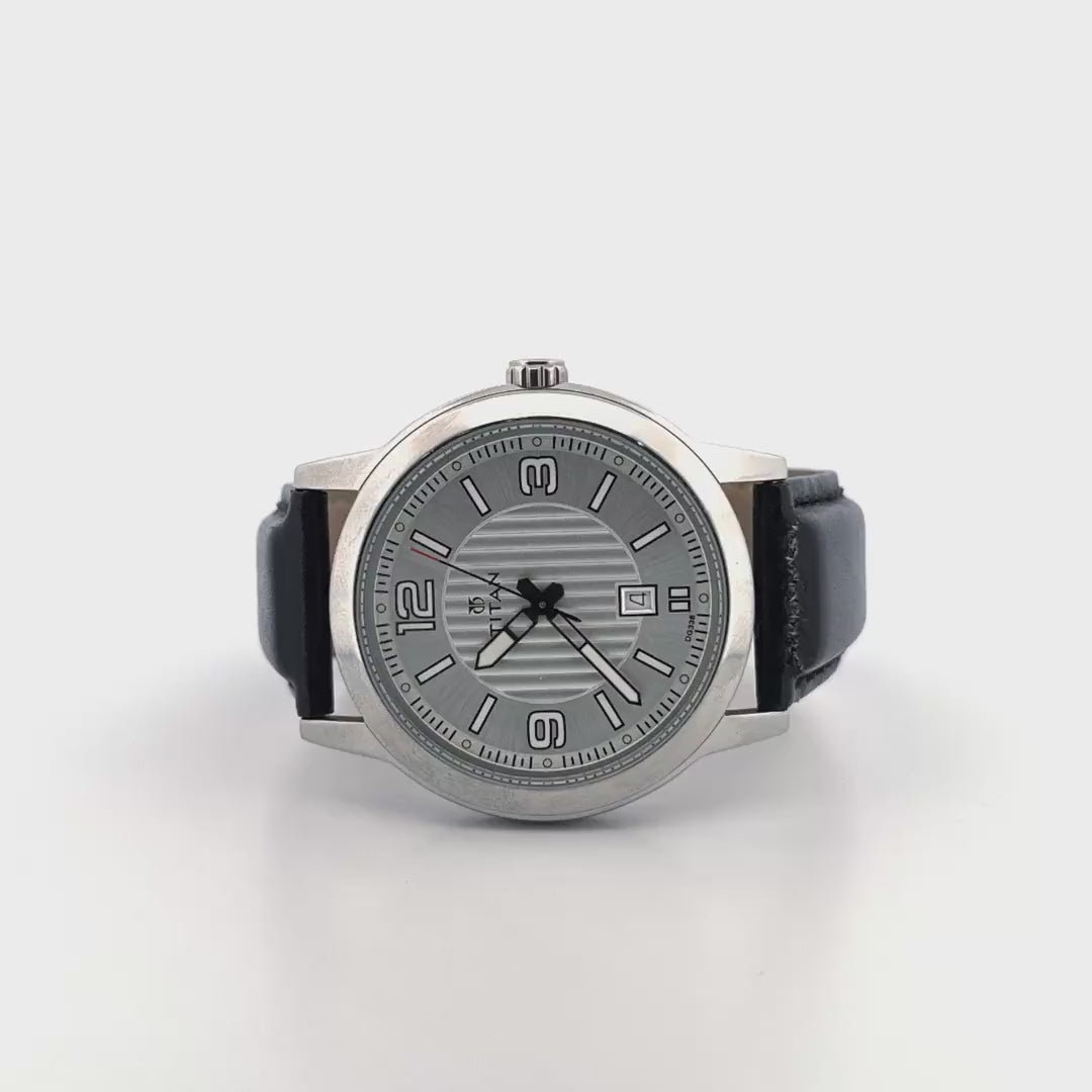 Titan Analog Watch Men | Quartz Movement Professional Leather Watch