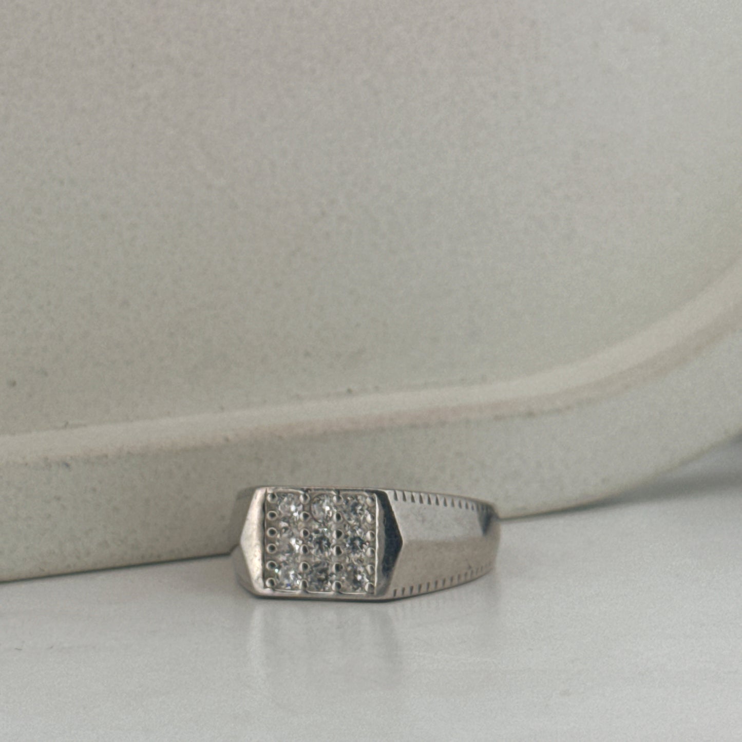 White AD Stone 925 Sterling Silver Ring | Classic Italian Design for Women - image 2