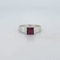 Hessonite Silver Ring for Men | Single Stone Gomed Ring in Pure 925 Silver