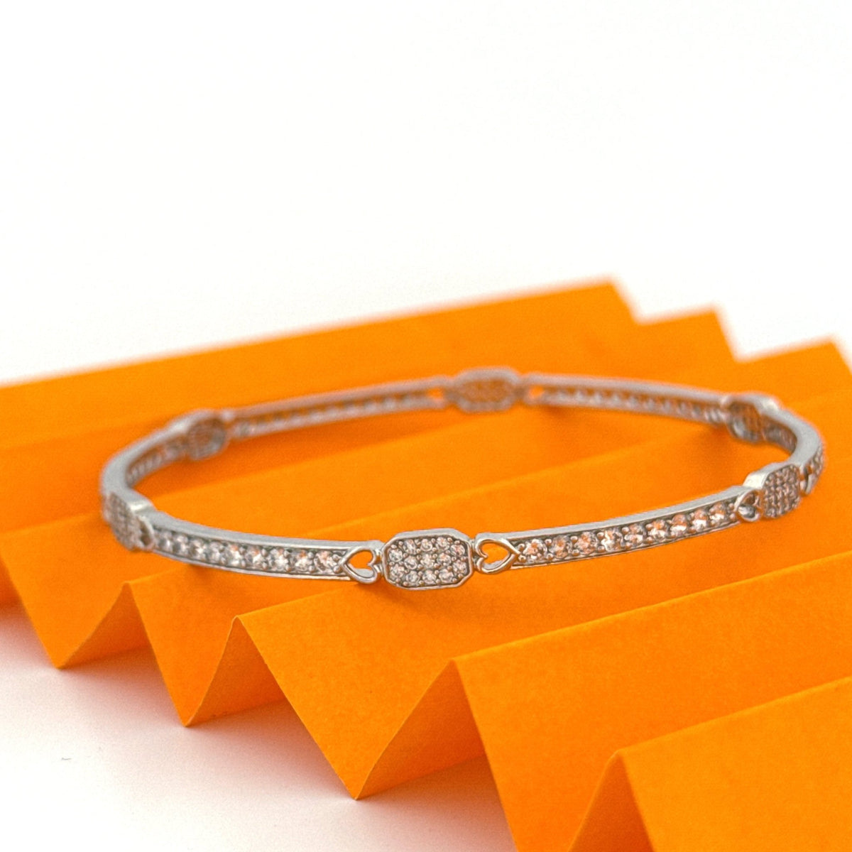 Florideco Stackable Silver Stackable Silver Bangles With classic stone | Minimalist Design – Topco ...